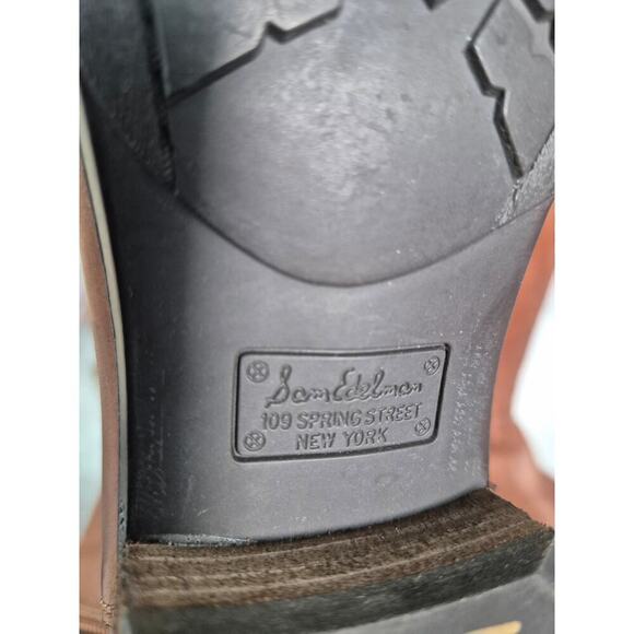 Sam Edelman Penny/Whiskey Brown Soft Leather Boots Sz 7/37 M - Picture 8 of 11